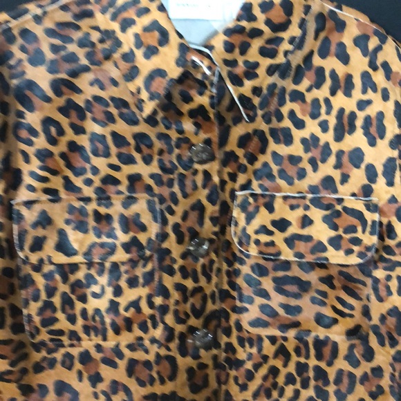 JUICY COUTURE Leopard Print Leather Jacket Coat - Picture 5 of 8